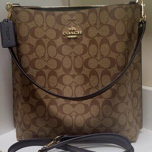 Authentic Coach Signature Canvas Bucket Bag